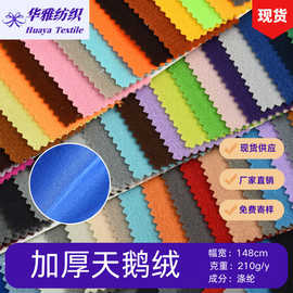 现货颜色210g加厚天鹅绒魔术贴毛绒玩具全涤面料批发