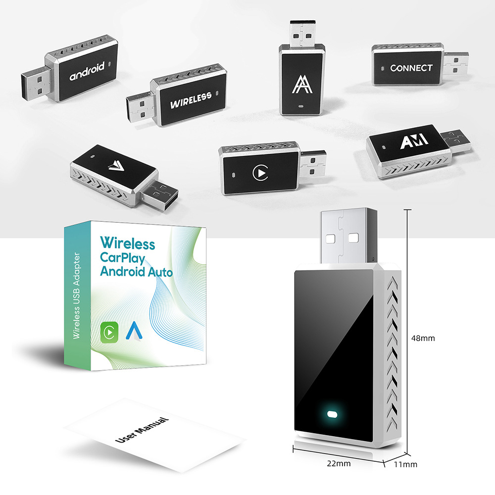 Luruibao Wireless Box 2-in-1 Apple Wireless CarPlay Box Android Auto Cross-Border New Product Adapter