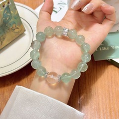ミントの緑の天然の緑の蛍石のブレスレットの女性の新型の百合の清露の氷の透の高級感の手串をまねて娘の蜜の贈り物を送ります。