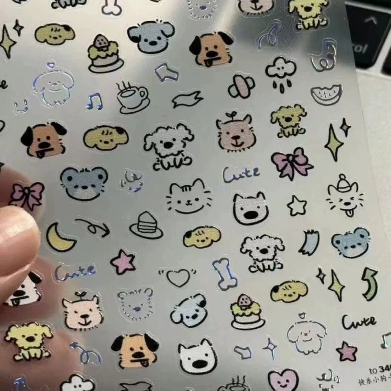 Супер милые взрывные модели ins милые мультяшные наклейки для маникюра