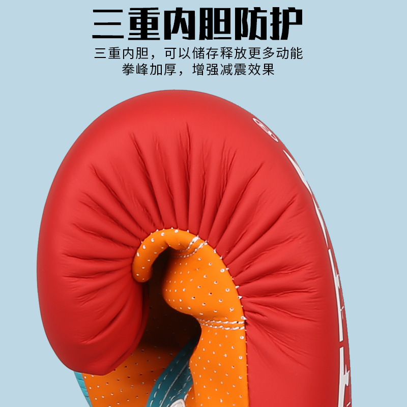 Fábrica al por mayor ZTTY microfibra guantes de boxeo atado cuerda guantes de boxeo entrenamiento de competición Sanda guantes de lucha