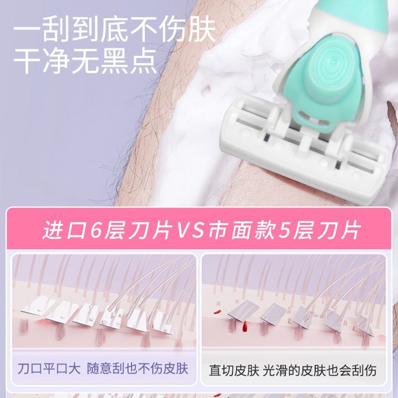 Dispositivo de depilación, afeitadora, depilación manual especial para damas, depilación en las axilas, partes íntimas de las piernas, afeitadora de labios masculinos al por mayor