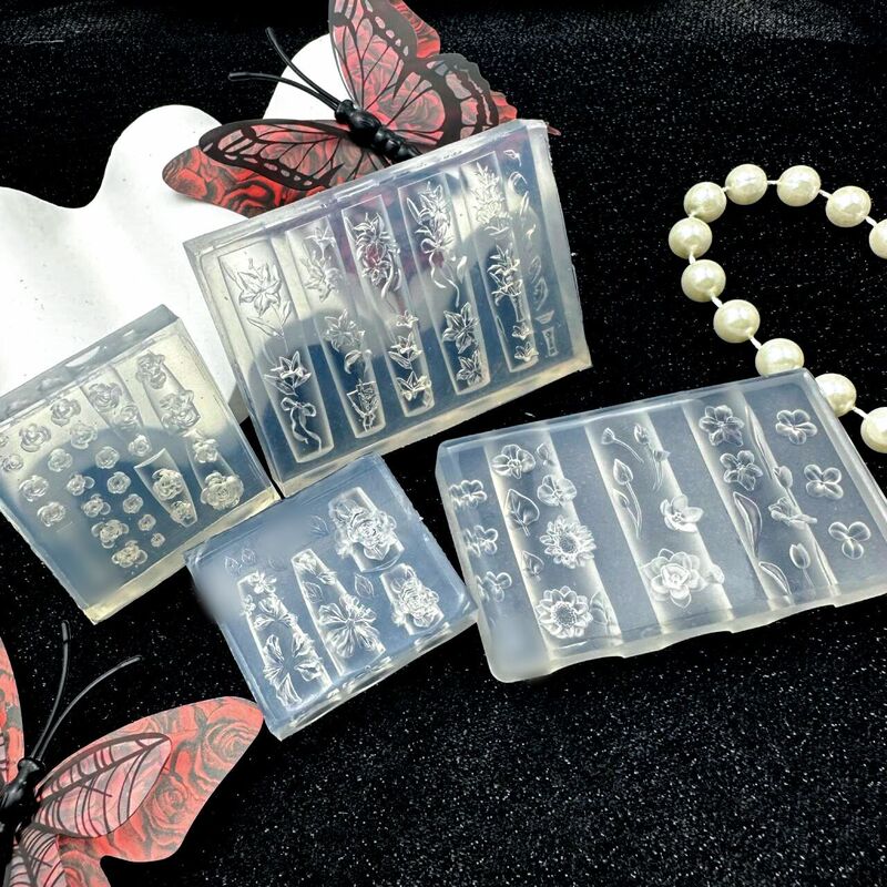 Highly Transparent Sunflower Flower Series Manicure Highly Transparent Glue Mold Silicone DIY Wearable Nail Decoration Handmade Mold Highly Transparent Sunflower Flower Series Manicure Highly Transparent Glue Mold Silicone DIY Wearable Nail Decoration Handmade Mold