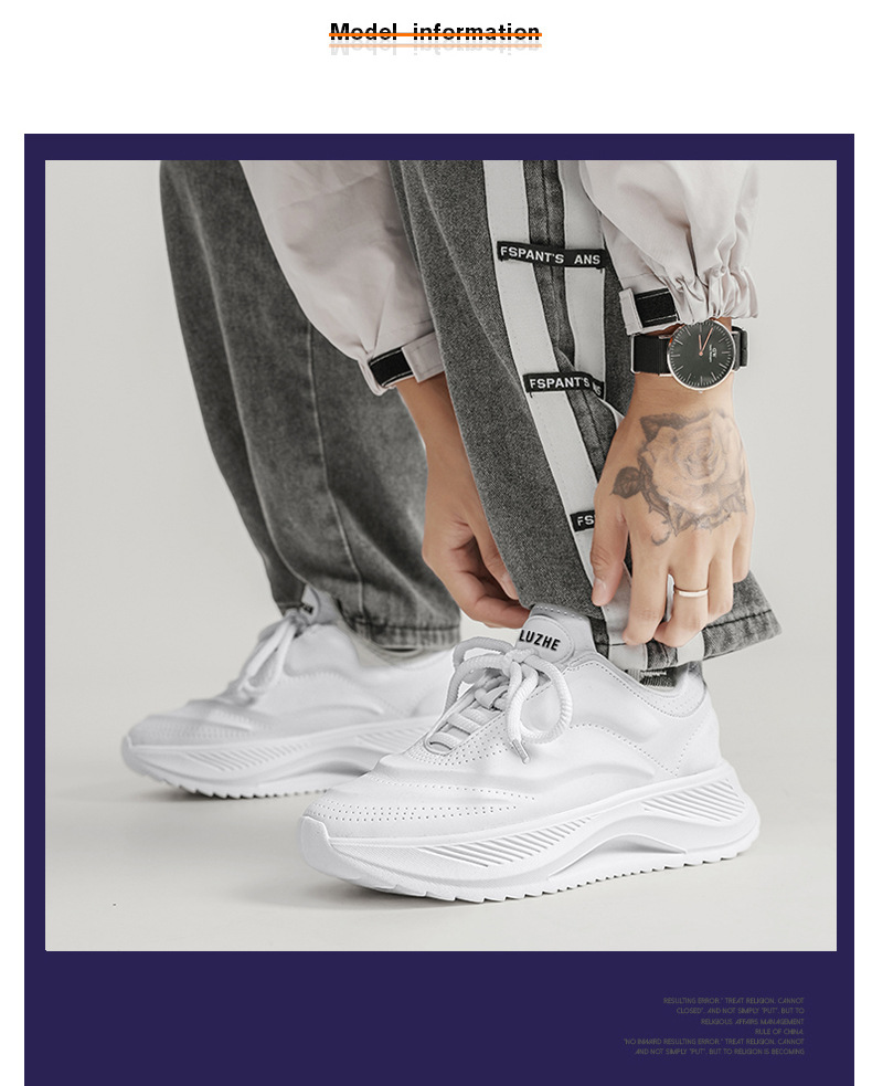 Scarpe da uomo Sneakers bianche Scarpe casual da uomo con fondo spesso con altezza crescente Scarpe da papà traspiranti per coppie di studenti_voghion.com