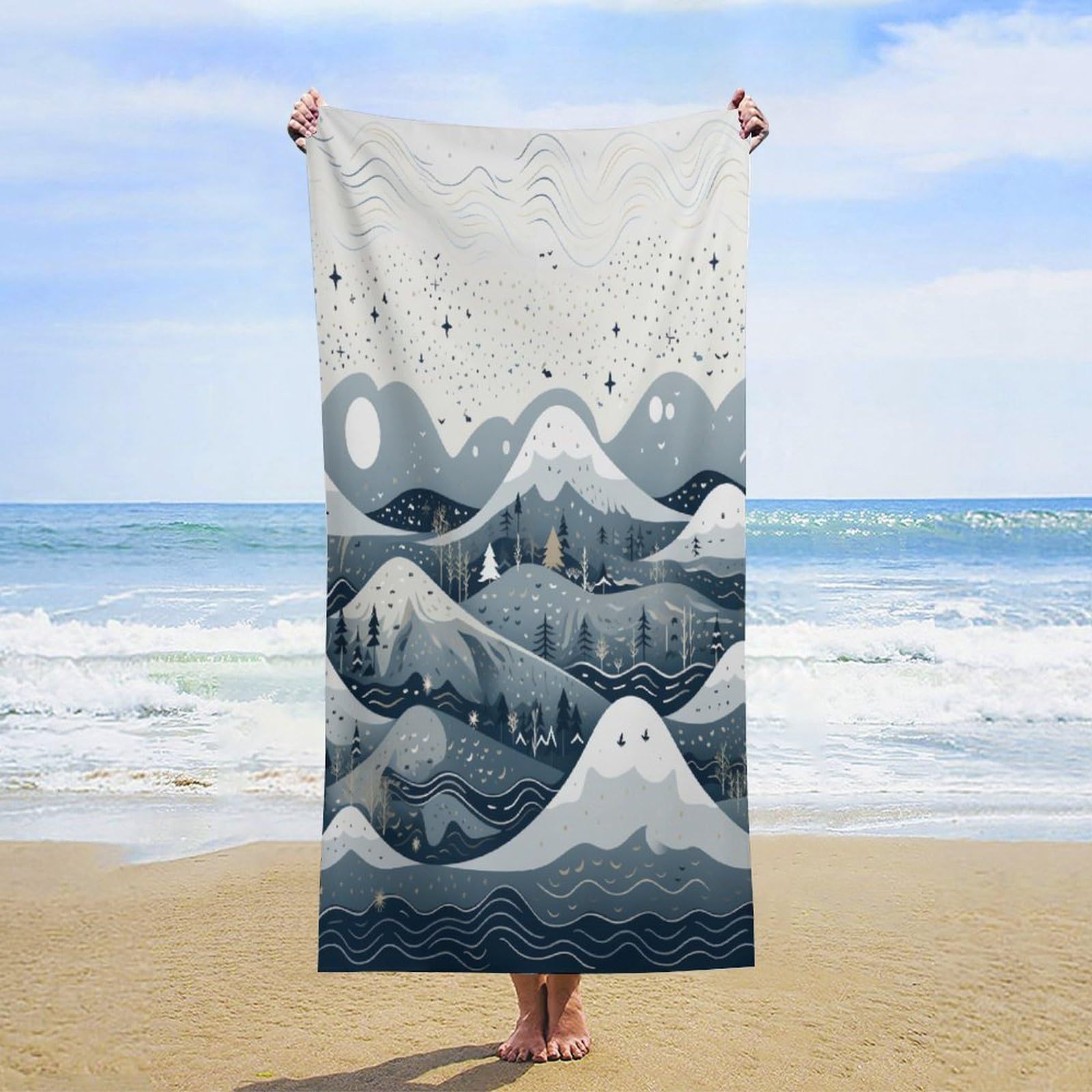 Winter beach quick dry towel
