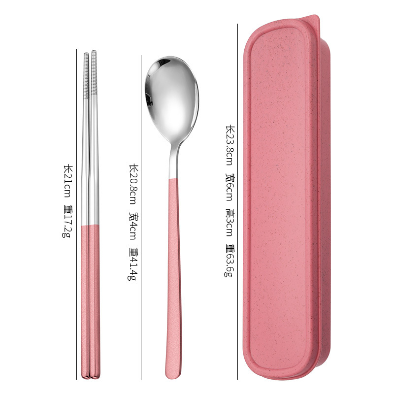 분말 실버 숟가락 젓가락 2 종 세트