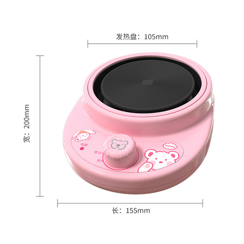 Mini medium electric stove plug-in cartoon knob model 220V360W electric tea stove heating plate 10.5cm
