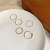 Brand ring, wavy set from pearl, Japanese and Korean, simple and elegant design, internet celebrity