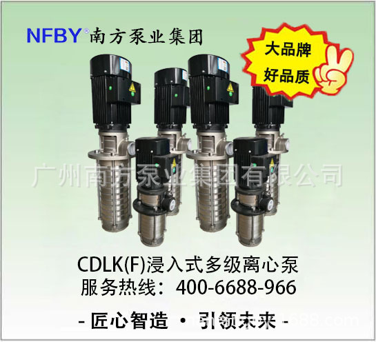 南方水泵CDLK4-80/8(CDLKF4-80/8)浸入式多级离心泵液下不锈