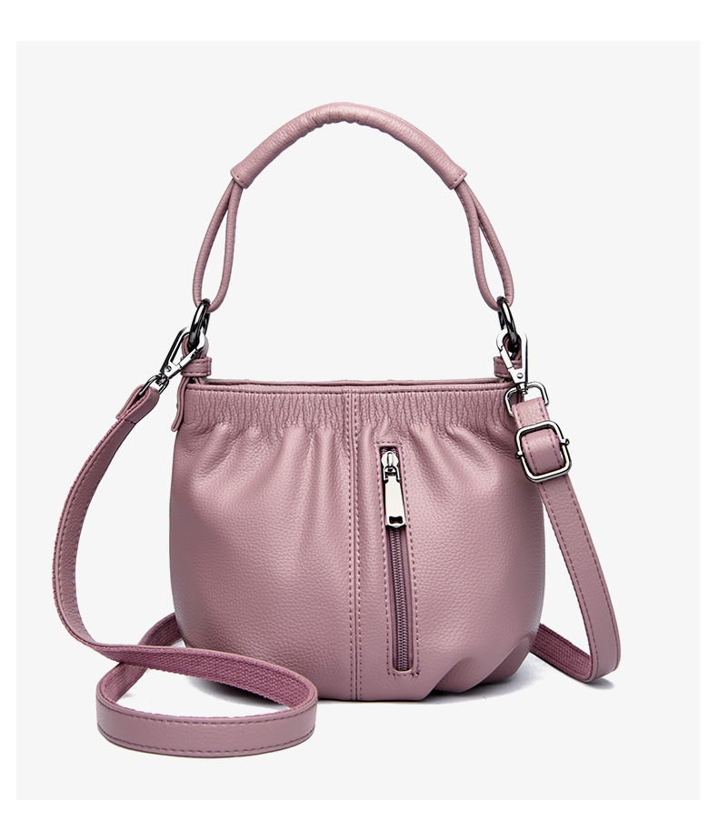 Handbag Women's Small Bag Summer 2024 New Bucket Bag Underarm Bag Casual Soft Leather Middle-aged Crossbody Bag_voghion.com
