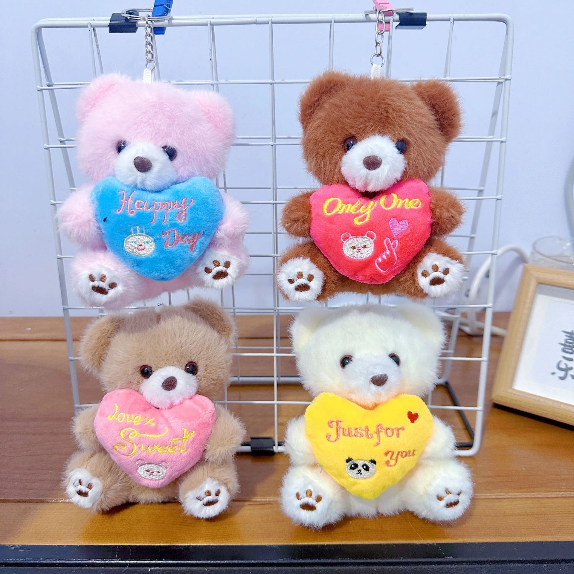 Cuatro pulgadas muñeca de peluche pequeño colgante muñeca llavero muñeca mochila colgante juguete de peluche regalo