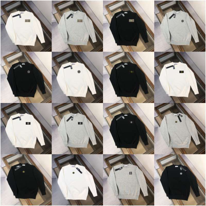 Cross-Border Stonesland Shidao Long-Sleeve Pullover Crew Neck Knit Sweater Versatile Simple Unisex Loose Fit