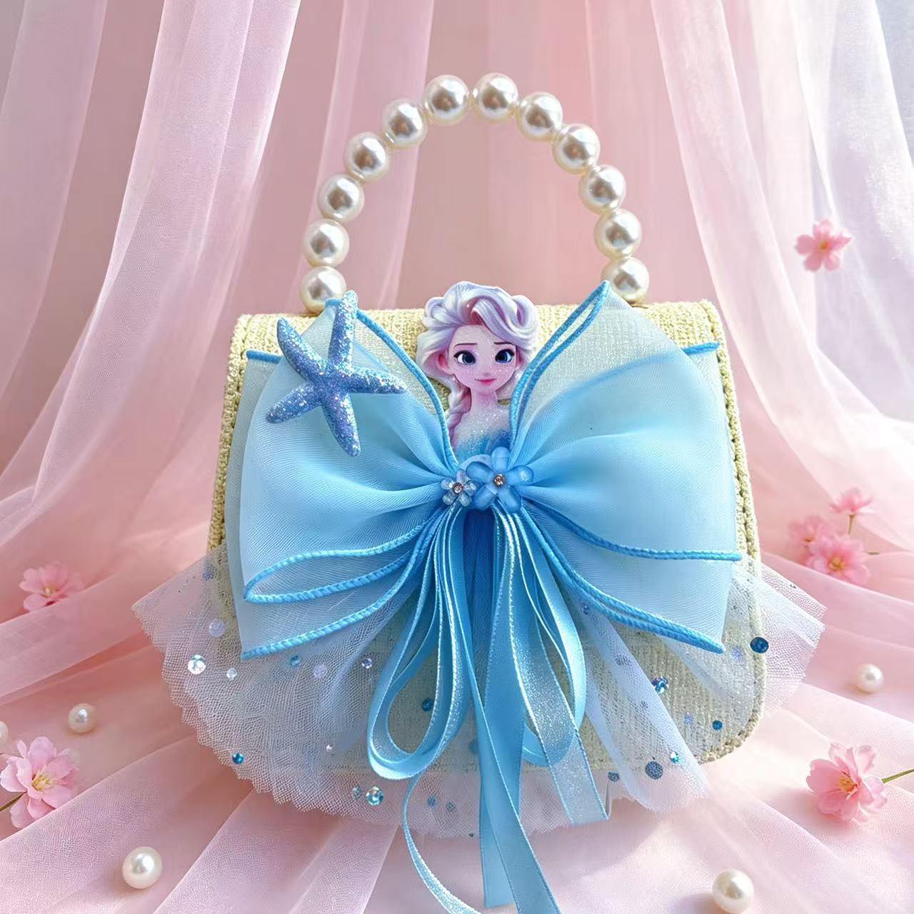 Nuevo comercio exterior pequeña fragancia niñas hombro mochila de moda perla arco bolsos de niños bolsos de cambio de dibujos animados