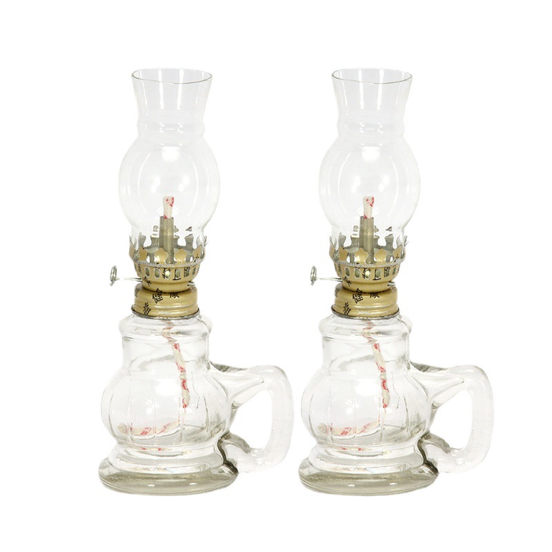 Lámpara de queroseno de estilo antiguo, lámpara de aceite, lámpara de caballo, lámpara de agua, lámpara de aceite extranjera, lámpara de caballo de vidrio