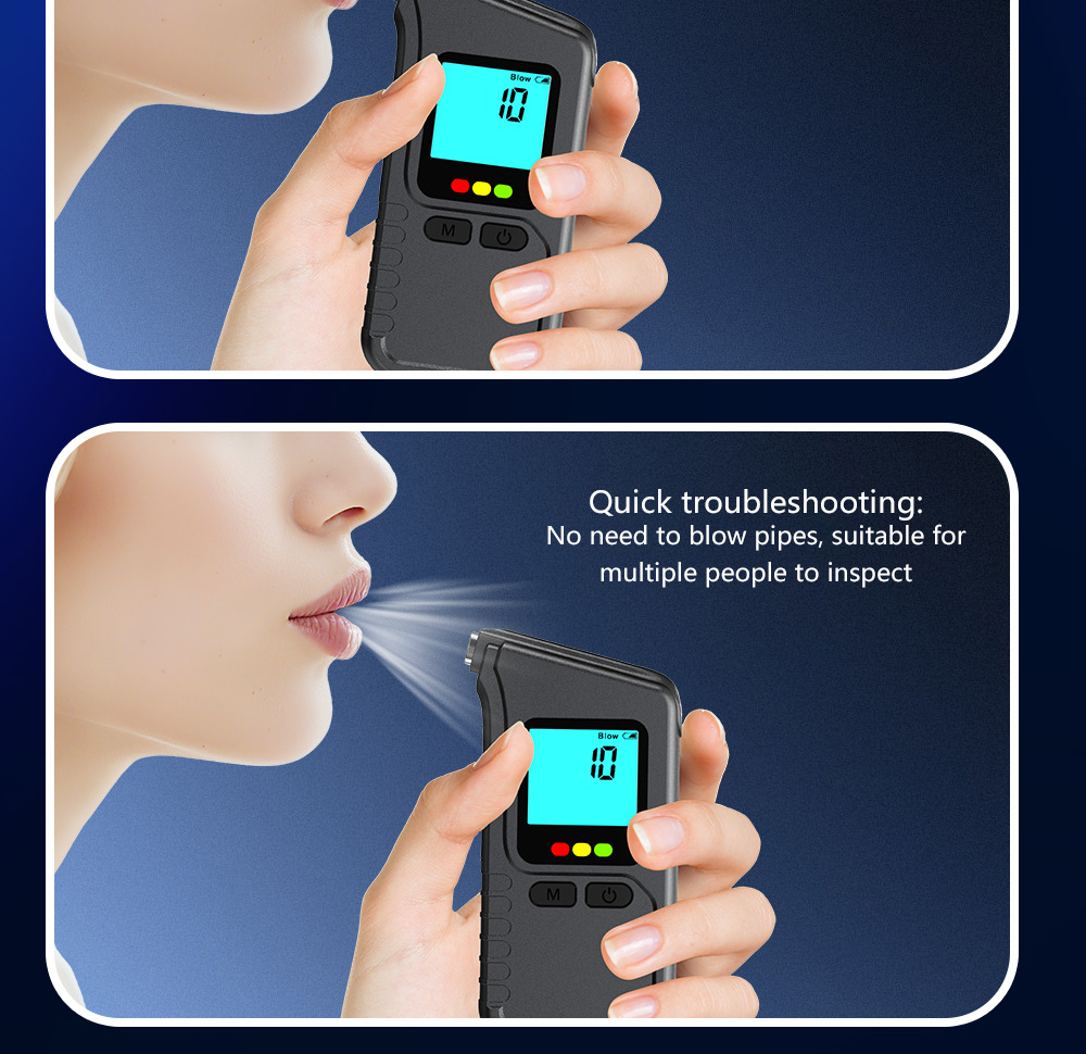New Cross-Border Precision Alcohol Tester, Drunk Driving Detection Device, Breathalyzer for Drunk Driving Testing