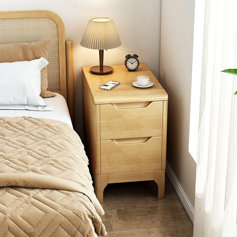 全實木床頭櫃簡約現代超窄床邊櫃臥室家用小型簡易儲物床頭收納櫃