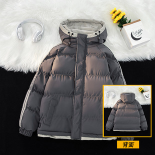 2023 new winter plus size cotton-padded coat men's casual thickened cotton-padded jacket trendy hooded cotton-padded jacket warm coat factory hair
