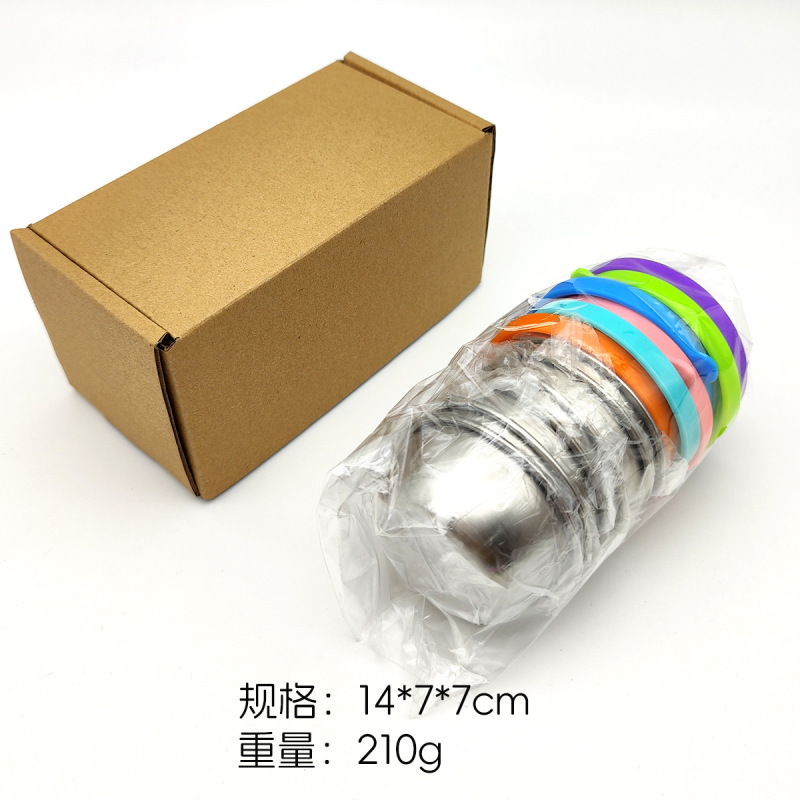 クロスボーダー 304 ステンレス鋼調味料皿パターンなし密封シリコン蓋 40 ミリリットルソースカップ屋外ポータブルディップカップ|undefined