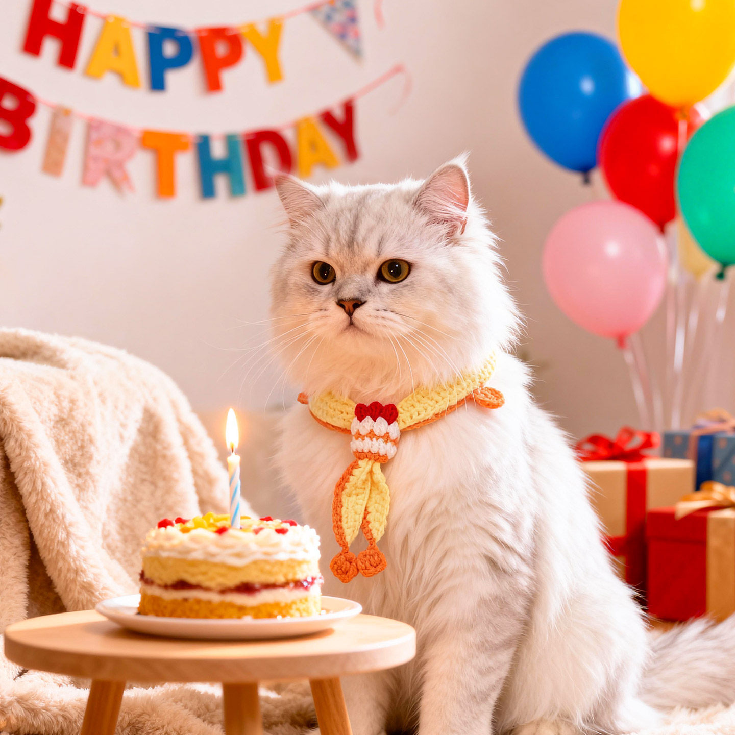 Gatos perros pañuelos de cumpleaños decoración de Año Nuevo ropa accesorios pastel sombrero bufones mascotas toallas de saliva gatito image 3