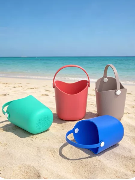 Eva Bucket Hole-In-The-Wall Handbag, Solid Color Jelly Beach Bag, Women's Waterproof Storage Bag, Outdoor Leisure Tote Bag