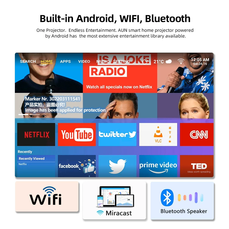 (Границевая торговля), умный маленький проектор, bluetooth