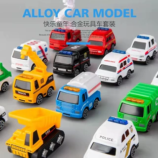 1:64 迷你合金车模型消防 工程 警车 救护清洁主题幼儿园礼品玩具