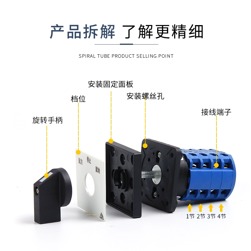 Transfer switch JYW29-20/1 LW26-20 third gear 1 section switch power switch reverse switch Zhuobai