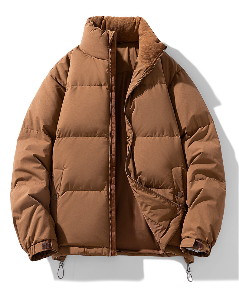 Men's Jacket Padded Winter Coat With Stand Collar For Outdoor Warmth_voghion.com