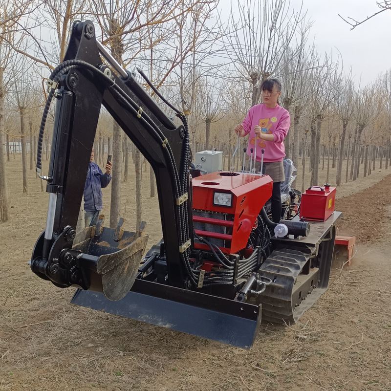 履带式拖拉机 农用大马力水旱两用犁地机 多功能深翻扶垄挖掘机