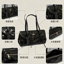 寇驰蔻新款Birdget保龄球手提托特包单肩腋下包蝴蝶结翻盖法棍包