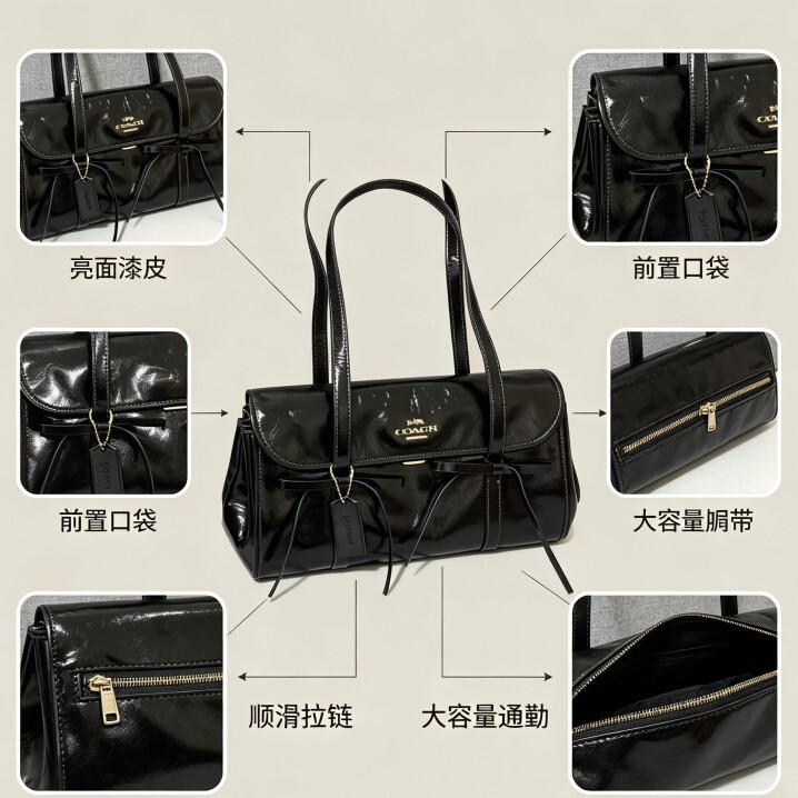 Kou Chikou's new Birdget bowling tote bag, shoulder and underarm bag, bow-tie flap baguette bag Kou Chikou's new Birdget bowling tote bag, shoulder and underarm bag, bow-tie flap baguette bag
