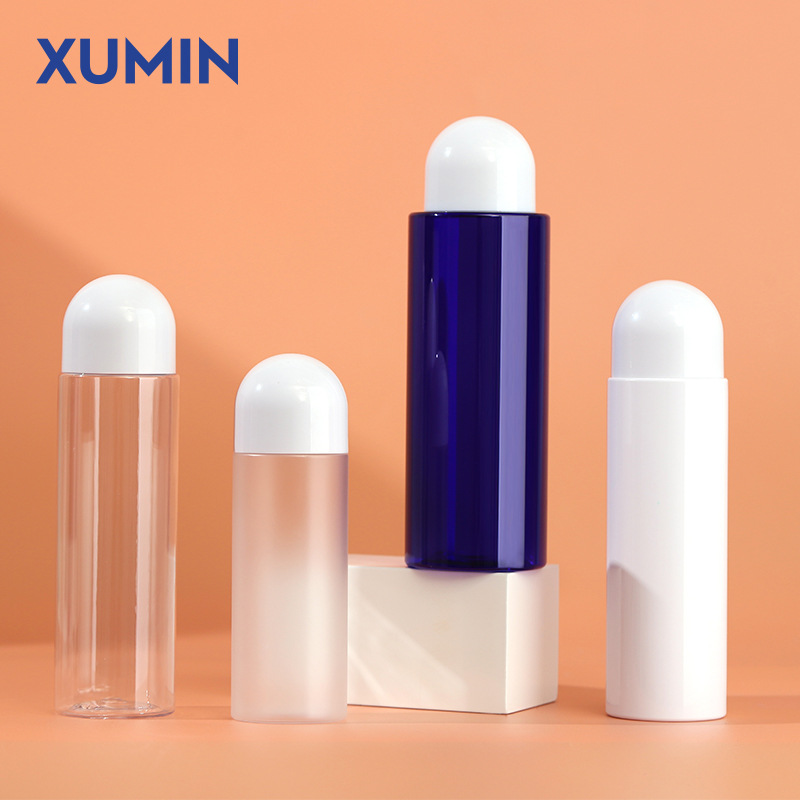 Botella de cosméticos Xumin en stock transparente 150 - 500ml botella de loción de maquillaje frita 100ml botella de toner