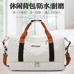 跨境旅行包女运动健身包大容量手提行李包手提单肩出差登机收纳包