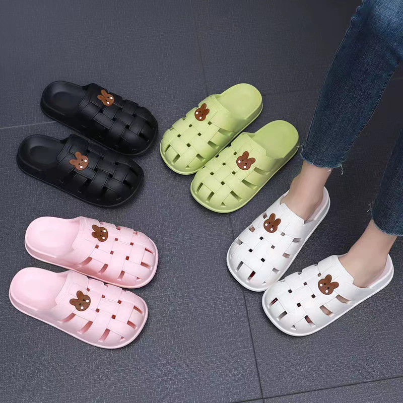 Тапочки Baotou для женщин, верхняя одежда, Ниша, супер мягкая подошва, защита от запаха, легкие домашние тапочки из ЭВА с милым медведем, ленивые Тапочки