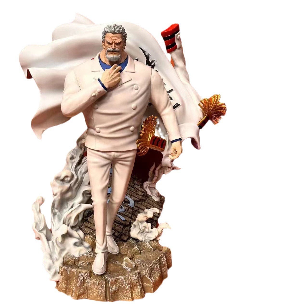 One Piece Hand, el almirante más fuerte de la marina, la escultura de tres cabezas de la marina, el gran jugador de Karp, el regalo de decoración de GK