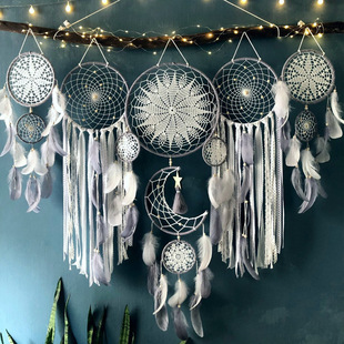 Handmade ins Wind Bell Pendant Feather Dream Catcher Indoor Background Layout Photographing Homestay Decorations Tassel Wall Hanging