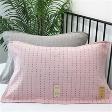 洁玉纯棉双层枕巾四季男女通用1054一面纱布一面毛圈单人枕巾