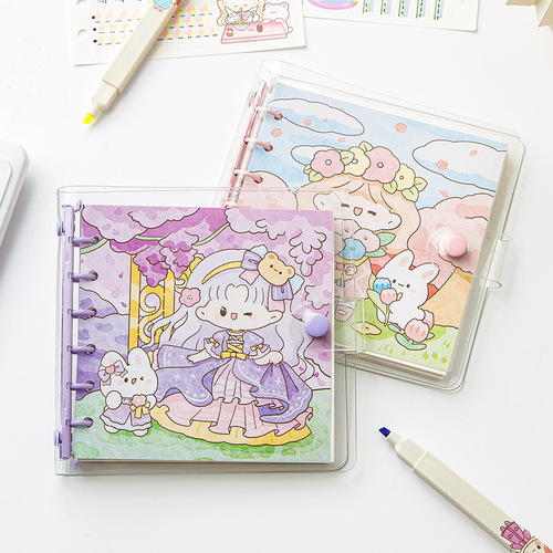 Student Cute Cartoon Taro Ball Jam Yan Player Account Book Notebook Girl High-Looking School Supplies Record Book