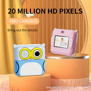 New-style children's print camera HD camera video dual-lens generation support cross-border toy cartoon