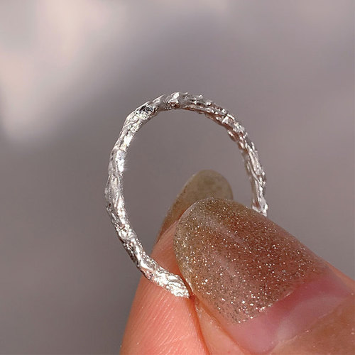 925 Pure Silver Personalized Open Ring Female Index Finger Ring Simple Cool Minority Design Ins Fashion Internet Celebrity 