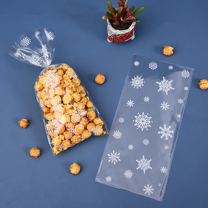 2025年 クリスマス キャンディバッグ トースト袋 食品包装袋 透明ガラス紙 フラットポケット ギフト包装袋|undefined