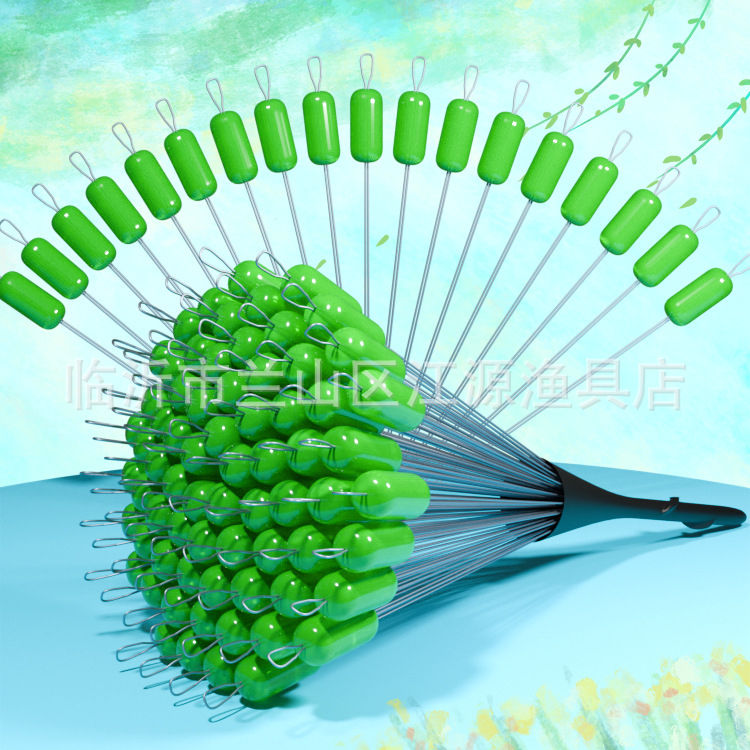 Fluorescent Green Big Space Bean Giant Main Line Group Bean Cylindrical Space Bean No Injury Line Concentric High Fishing Accessories