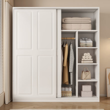 衣柜家用卧室现代简约柜子欧式小户型储物柜经济型儿童推拉门衣J*