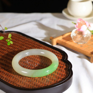 Jin Yutang Xinjiang Hetian Jade Collection Grade Top Quality Hetian Jade Cuiqing Bracelet Boutique Super Beautiful Bracelet with Exquisite Jade Quality