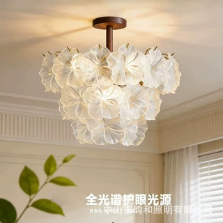 QINGYAO瑶 法式中古风卧室吸顶灯客厅书房简约创意全光谱护眼灯