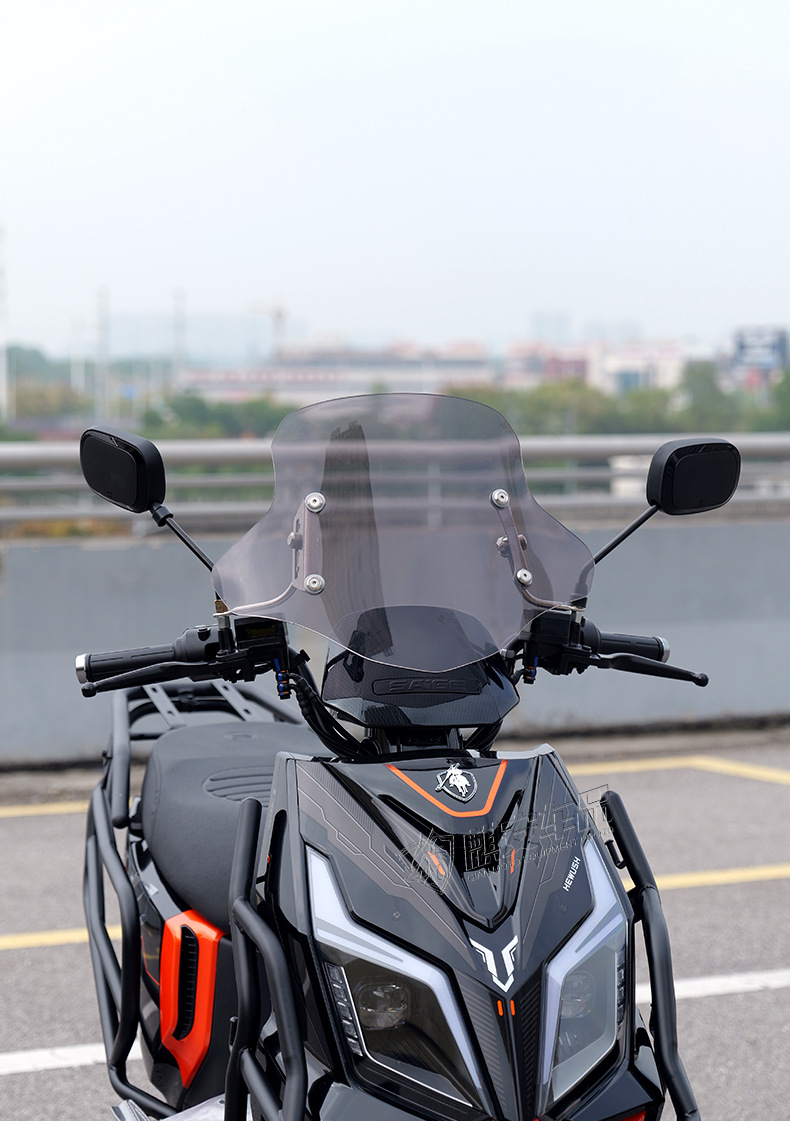 Suitable for Racing Pigeon Black Warrior Electric Vehicle Special Front Windshield T360 Windshield Glass Thickeneded Takeaway Rider Universal