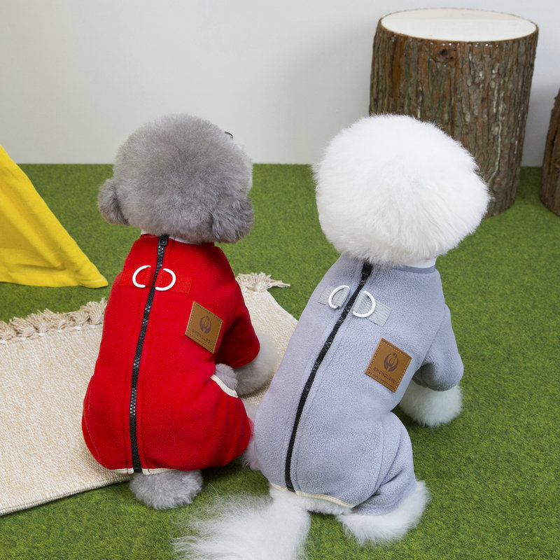狗衣服秋冬宠物服装批发小型犬衣服泰迪四腿衣25新潮四腿绒衣|undefined