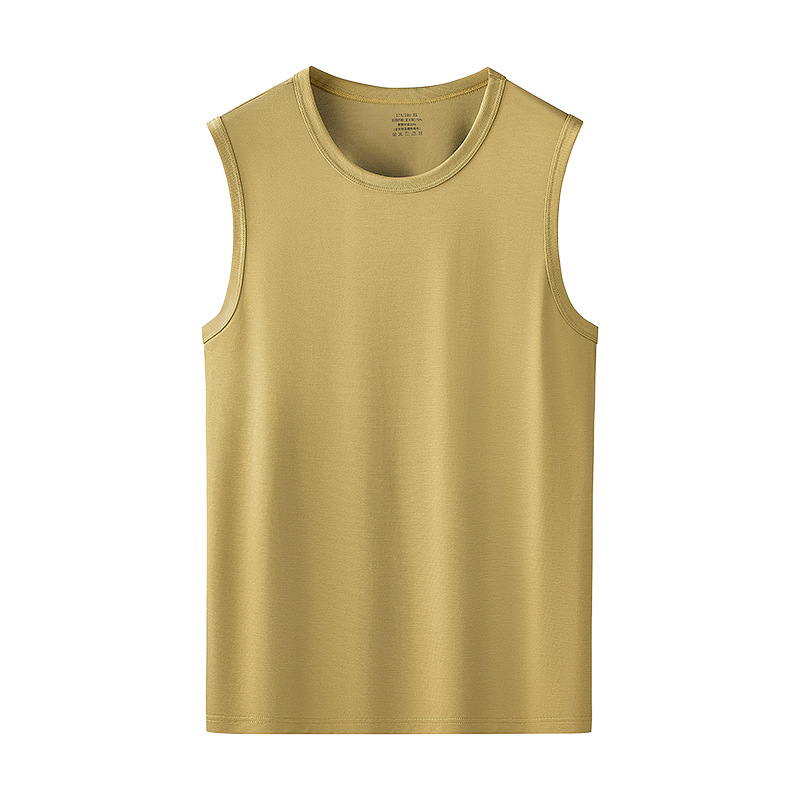 Procesamiento personalizado Youkesk hombres primavera y verano base ejercicio fitness color sólido chaleco con vallas puede salir camiseta sin mangas