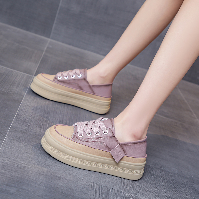 Soft-Soled White Shoes for Women, Two-Wear Thick-Soled Sneakers, 2025 Spring and Summer New Fashion, Breathable and Versatile Casual Shoes, Trbottomy