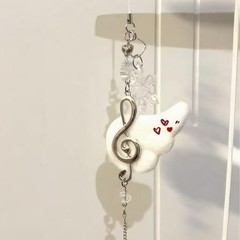 【天使音符雪花】手机链挂件咕本链链条咕本链小翅膀大音符钥匙扣
